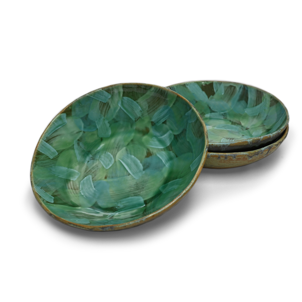 Kelli Rey, Ceramic teal serving bowl