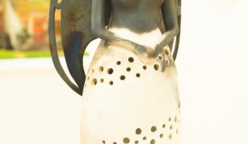 ceramic angel sculpture