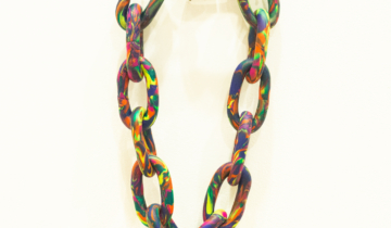 Marissa Hoff, multi-coloured polymer chain necklace